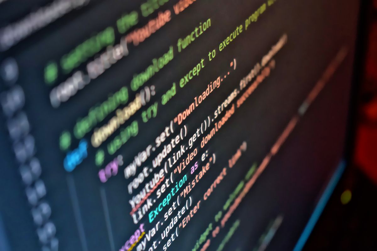 Programming in a dark editor